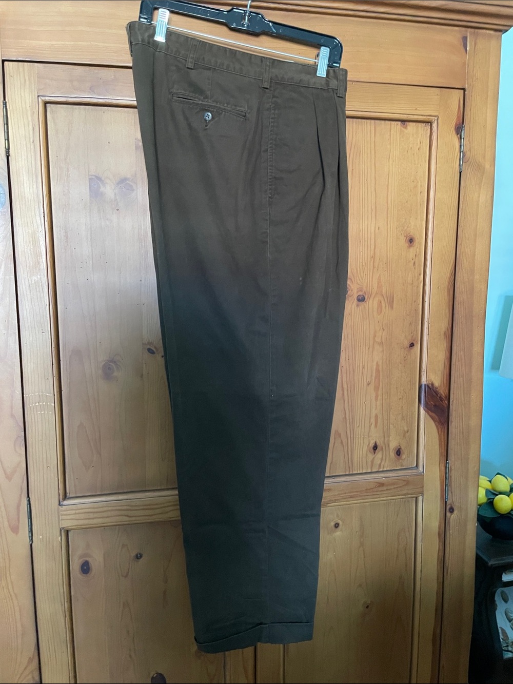 Polo by Ralph Lauren Hammond Pant Dark Brown Pleated Casual Chinos